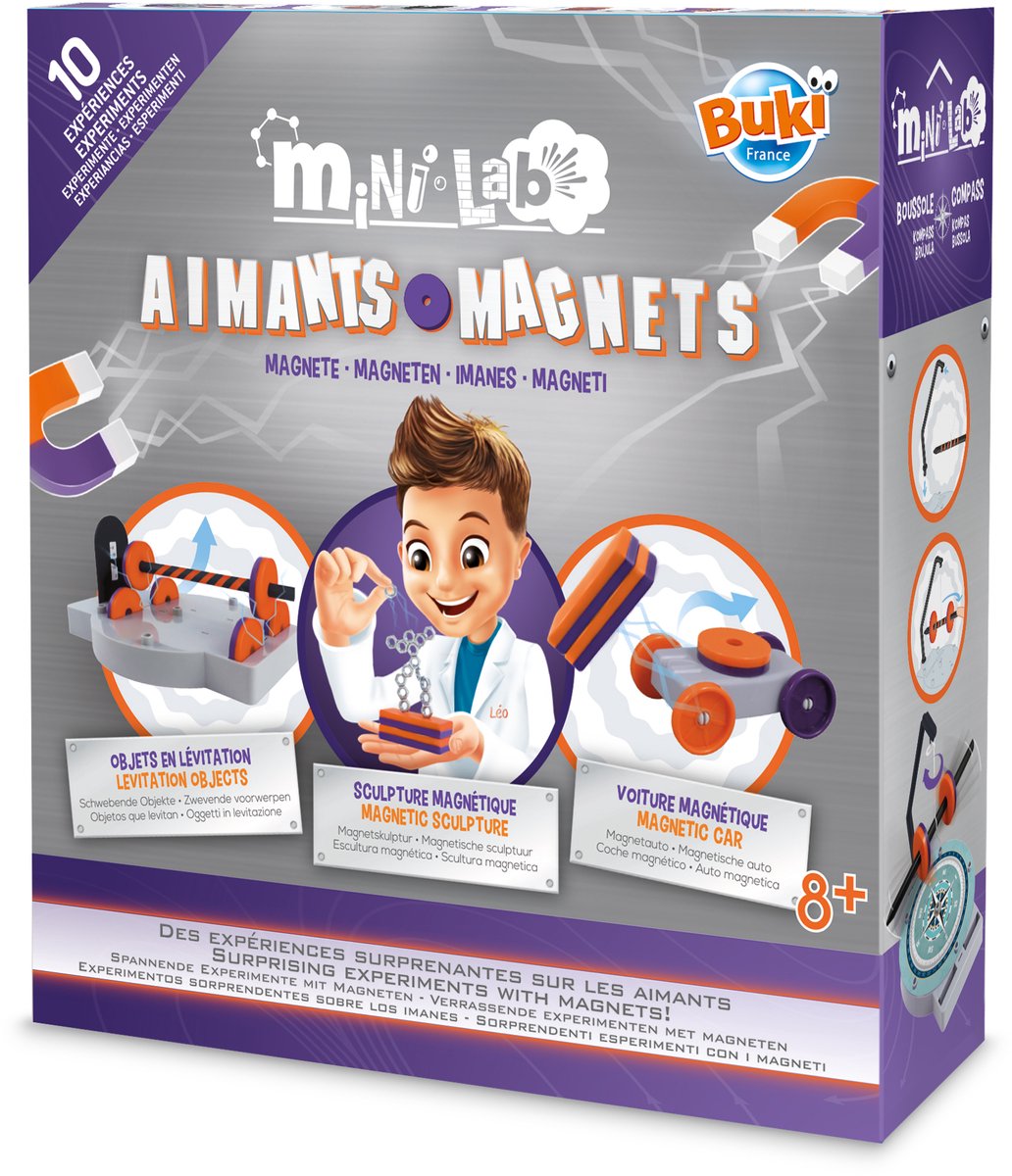 Buki france buki - mini laboratorio magneti - sperimentare con i magneti