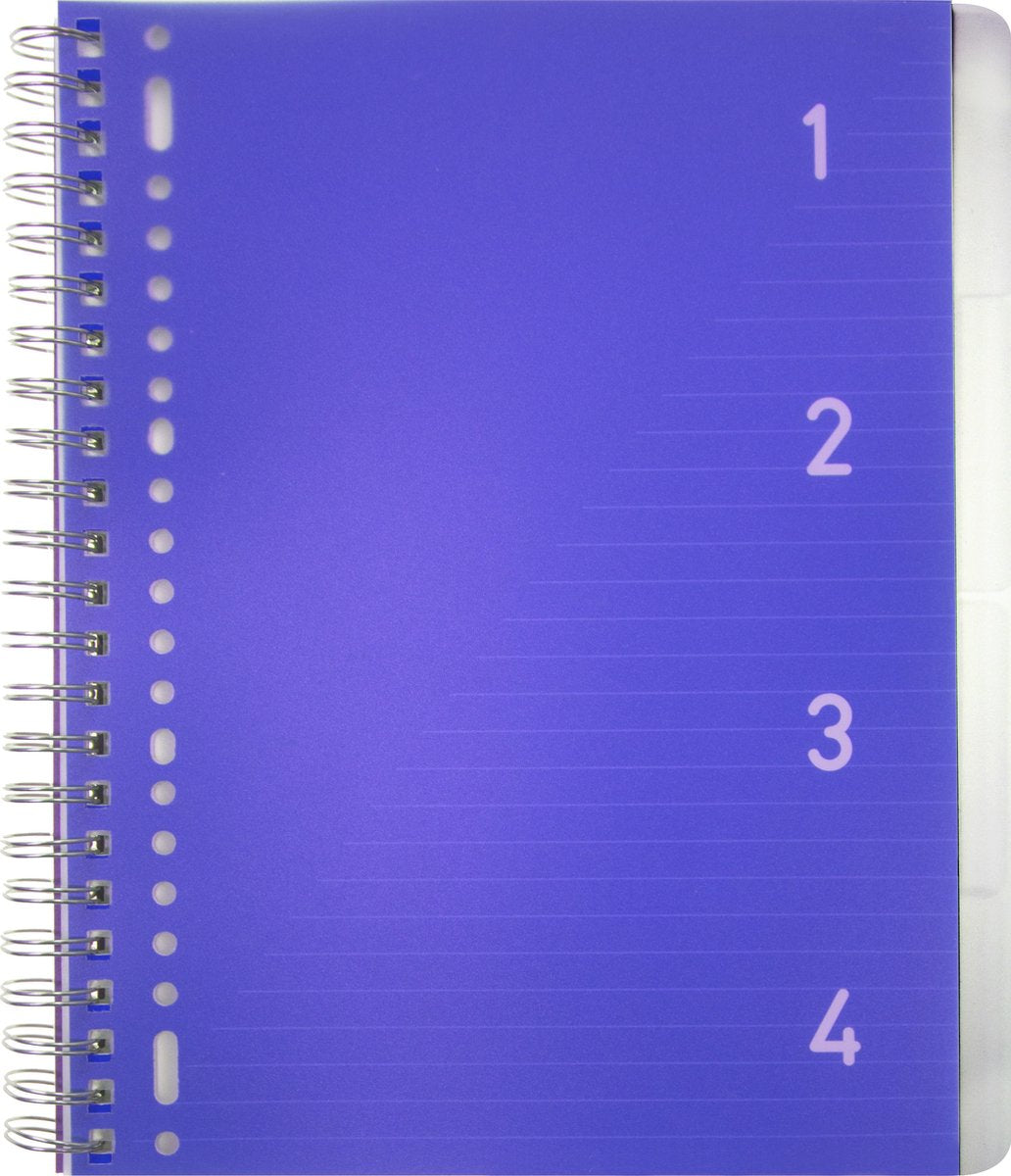 Blocco note 4 in 1 Kangaro - a4 - riga - 200 pagine - 80 grammi - blu - 4 pezzi - k-58380-4