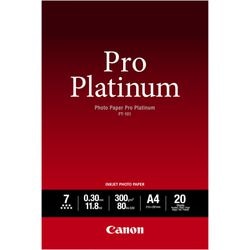 Papel fotográfico canon pt-101 pro platinum a4 blanco 20 hojas