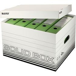 Archive boxes with flap lid leitz solid 20 kg white