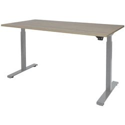 Scrivania sit-stand Schavenburg Dextro Basic con base a T Robson Oak