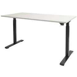 Scrivania sit-stand Schavenburg Dextro Basic con base a T bianco lime