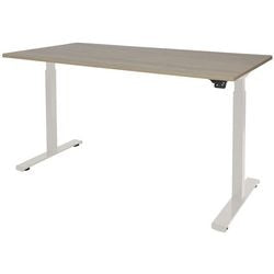 Scrivania sit-stand Schavenburg Dextro Basic con base a T Robson Oak