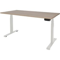 Scrivania sit-stand Schavenburg Dextro Basic con piede a T Havana Cherry