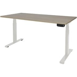 Scrivania sit-stand Schavenburg Dextro con base a T Robson Oak