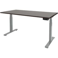 Scrivania sit-stand Schavenburg Dextro Plus con base a T Logan Rovere