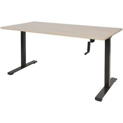 Scrivania sit-stand Schavenburg Dextro manovella t-piede Lindberg Rovere