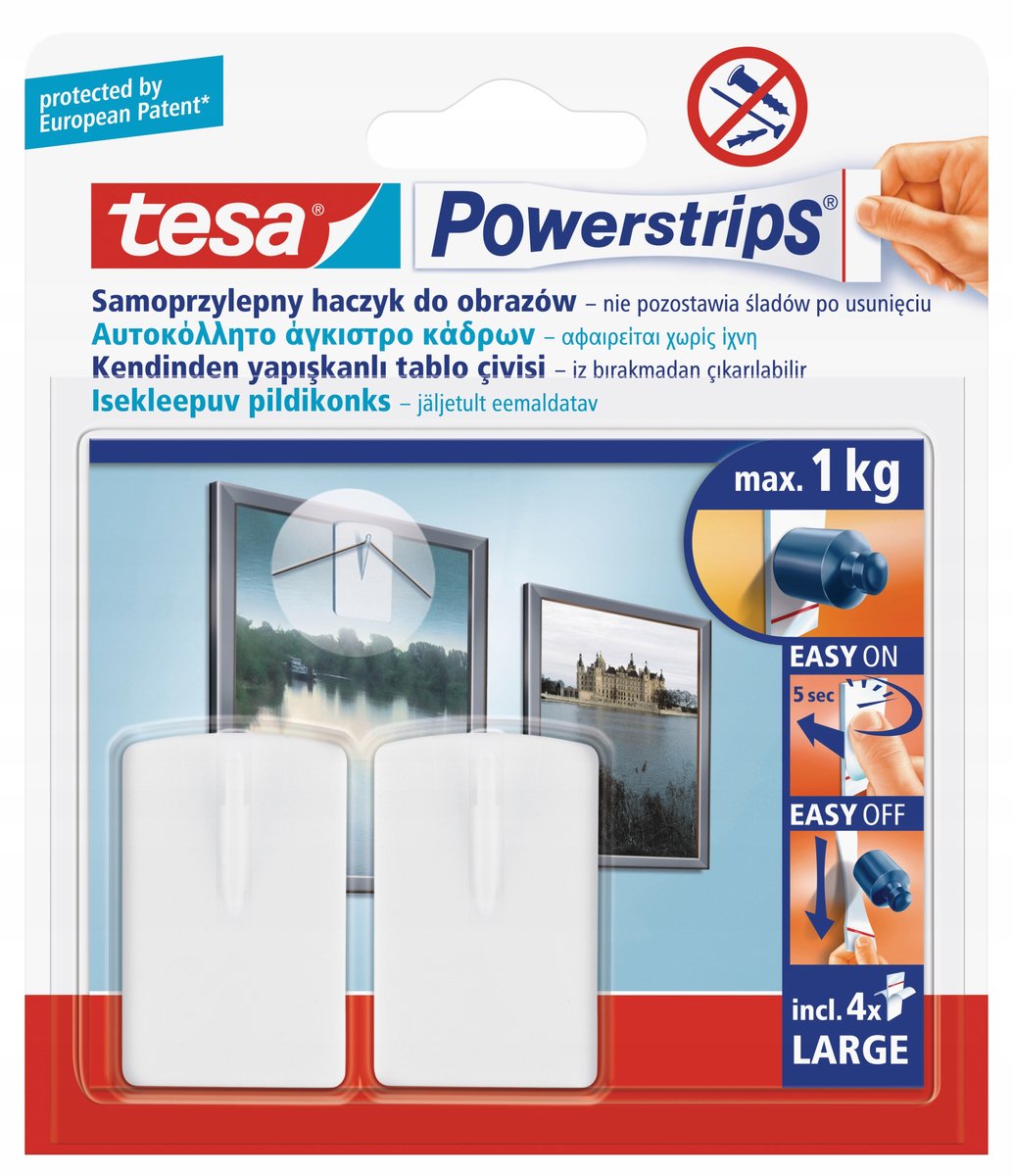 Tesa powerstrips haken voor afbeeldingen - zonder boren