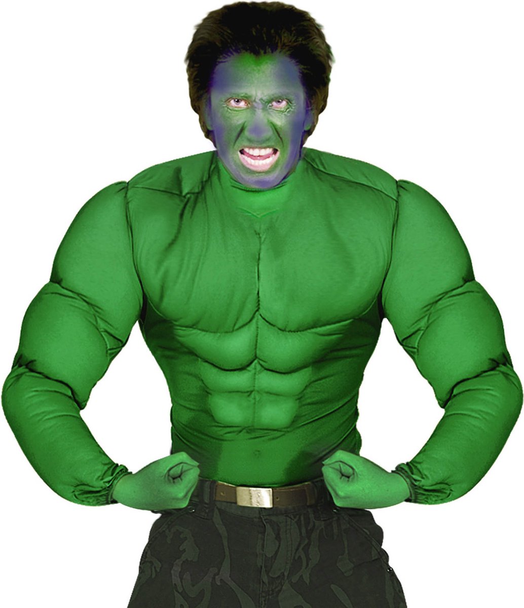 Maglia muscolare Finidi muscoli verdi di Hulk