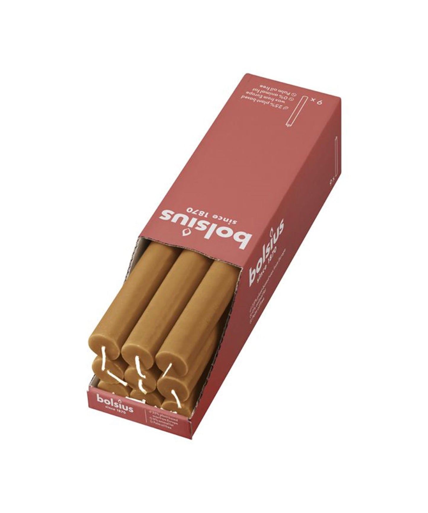 Candela da tavolo rustica Bolsius marrone