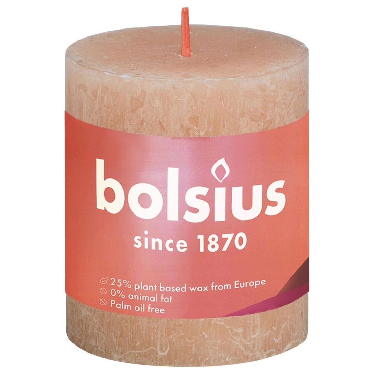 Bolsius Stub Candle Rustic Misty Pink 80x68 mm