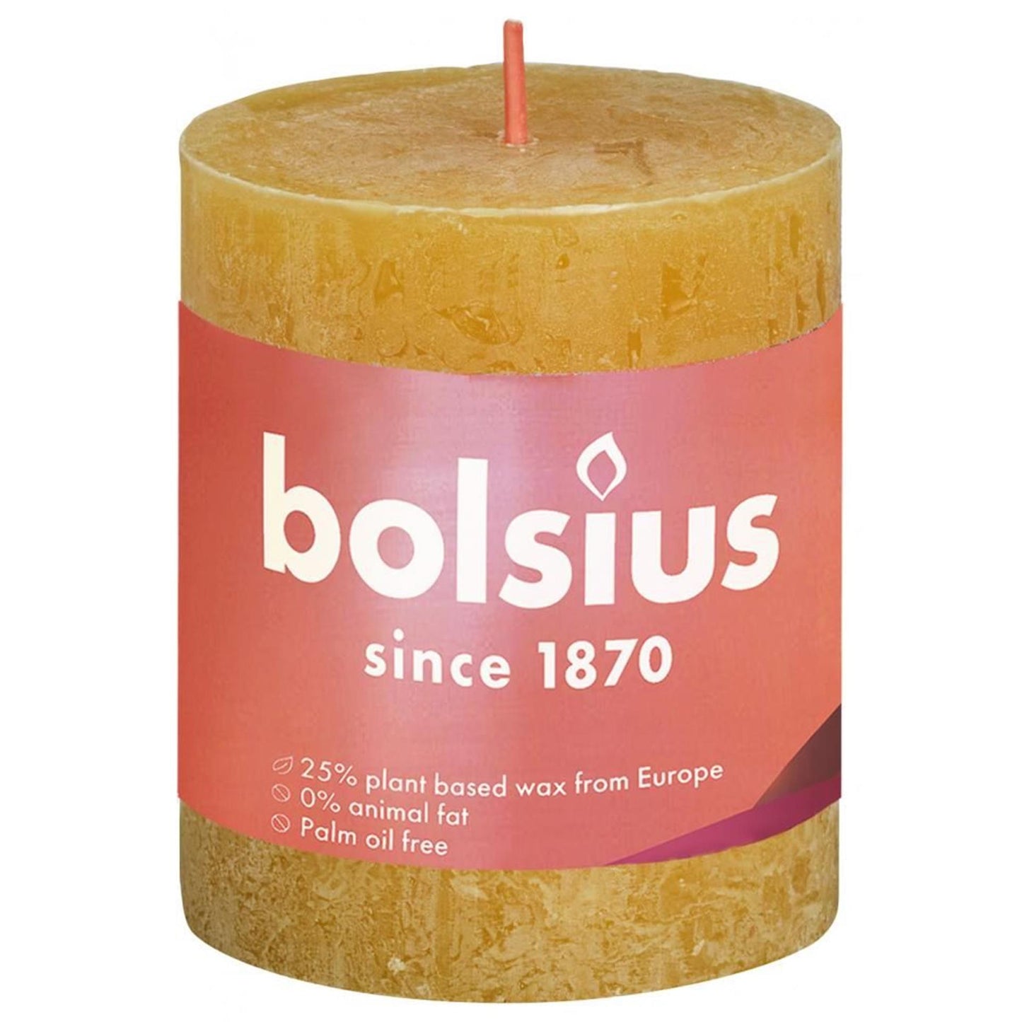 Bolsius Candela del miele rustico giallo 80x68 mm