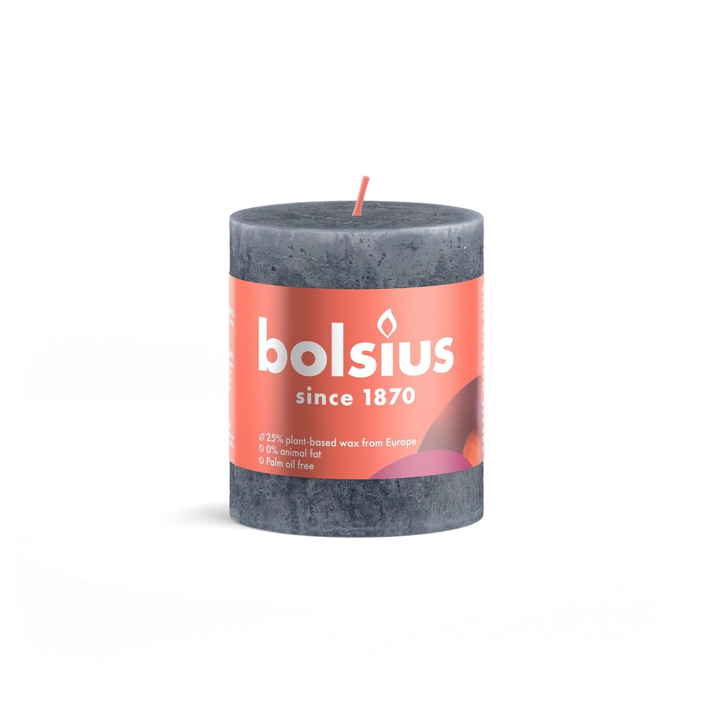 Bolsius Stub Candle Rustic 8 x 6,8 cm Blu ardesia