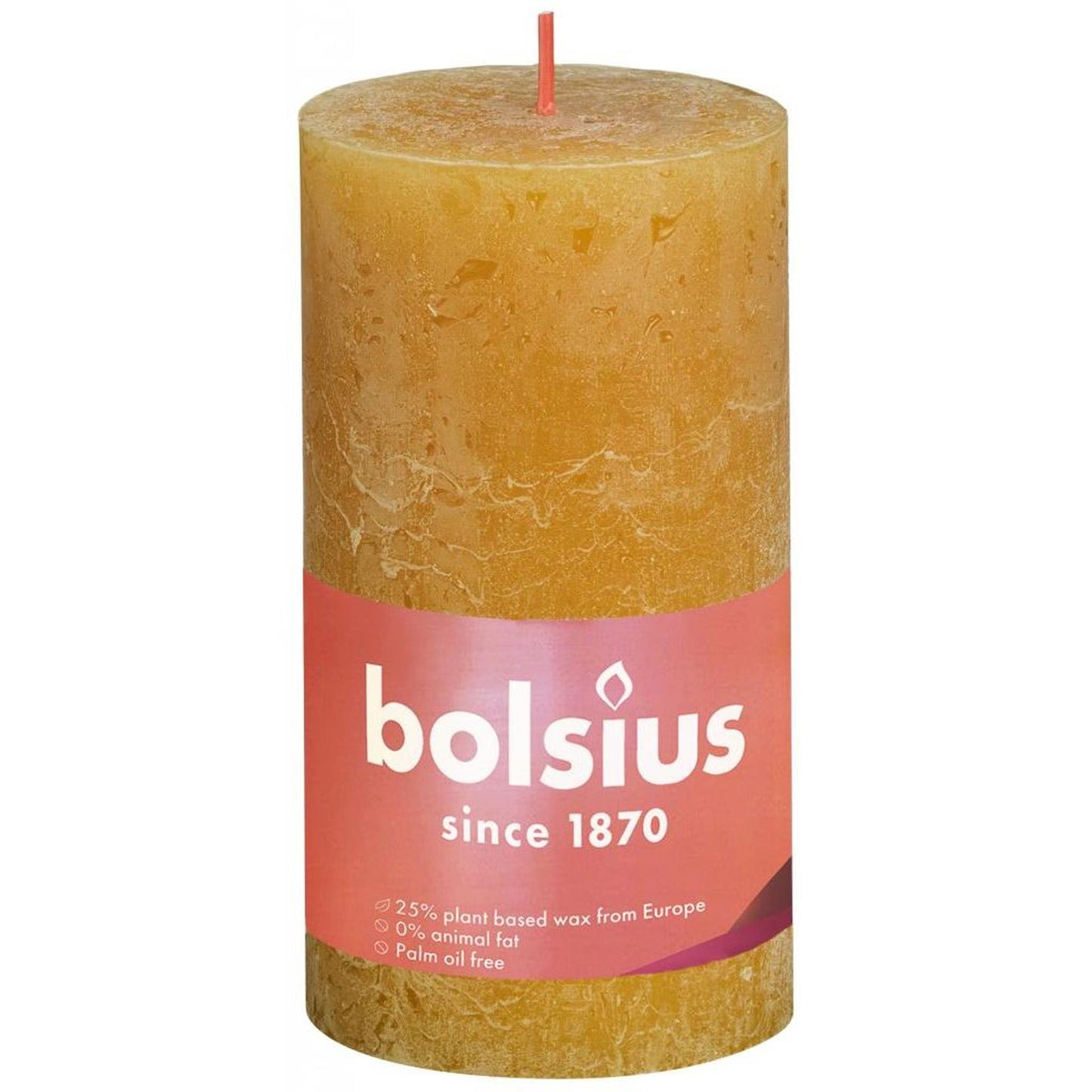 Bolsius Stub Candle Rustic Honey Amarillo 130x68 mm