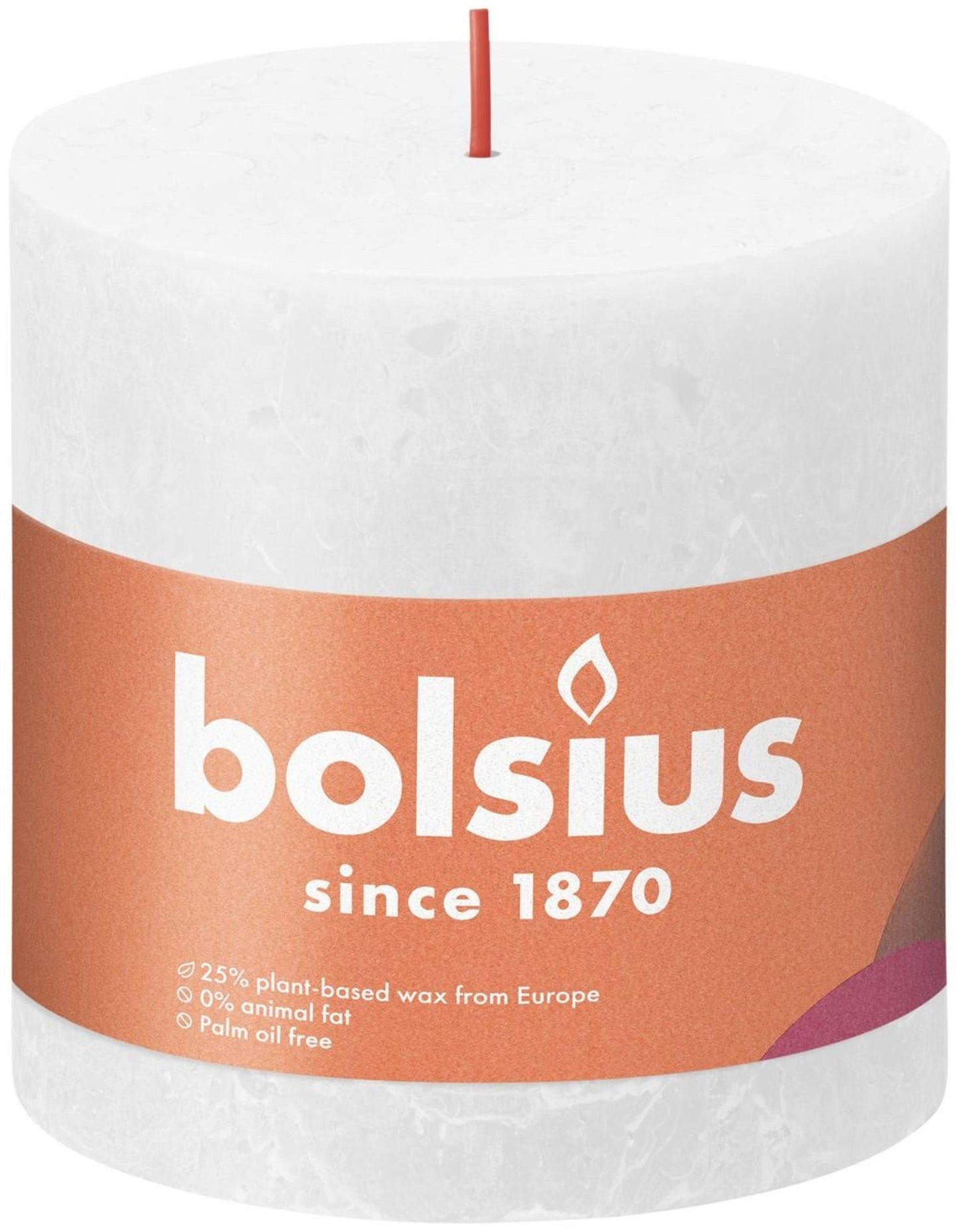 Candela a colonna rustica Bolsius 100 100 bianco