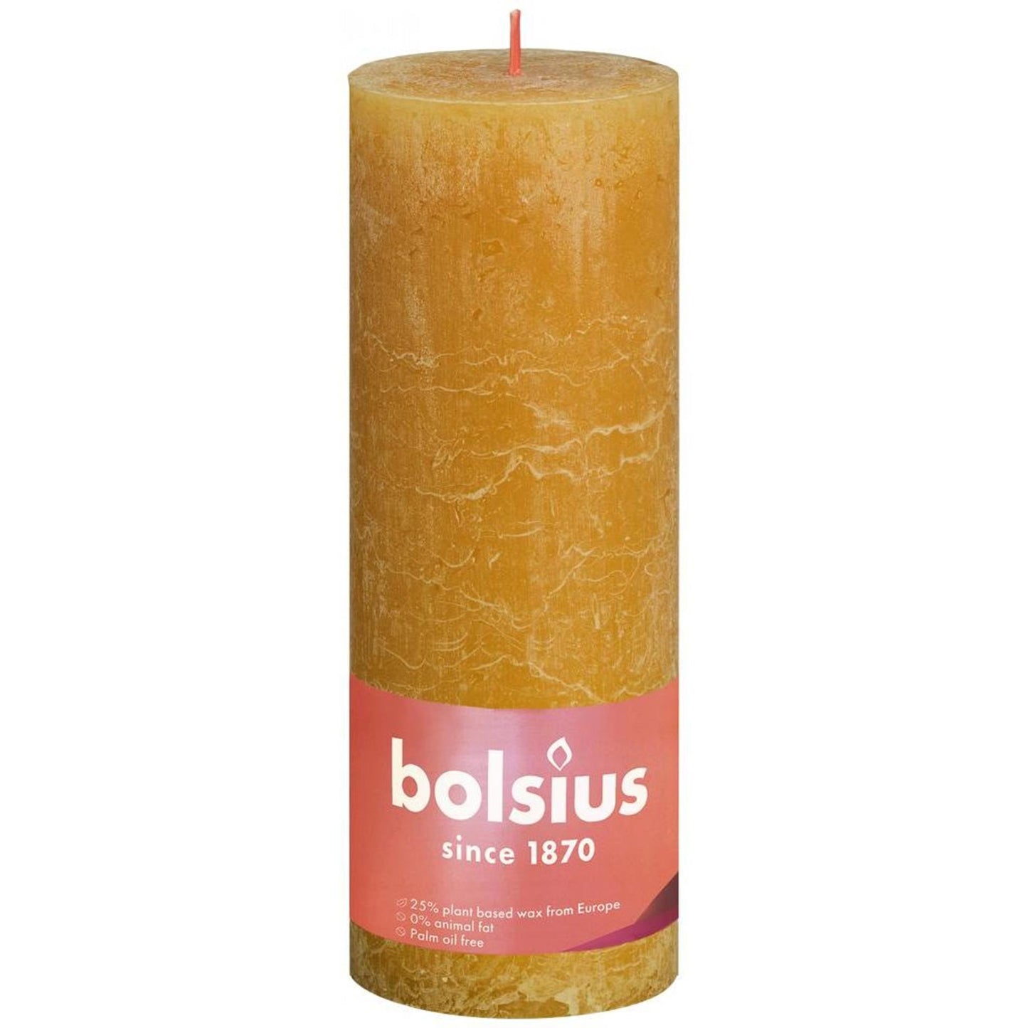Bolsius Stub Candle Rustic Honey Yellow 190x68 mm
