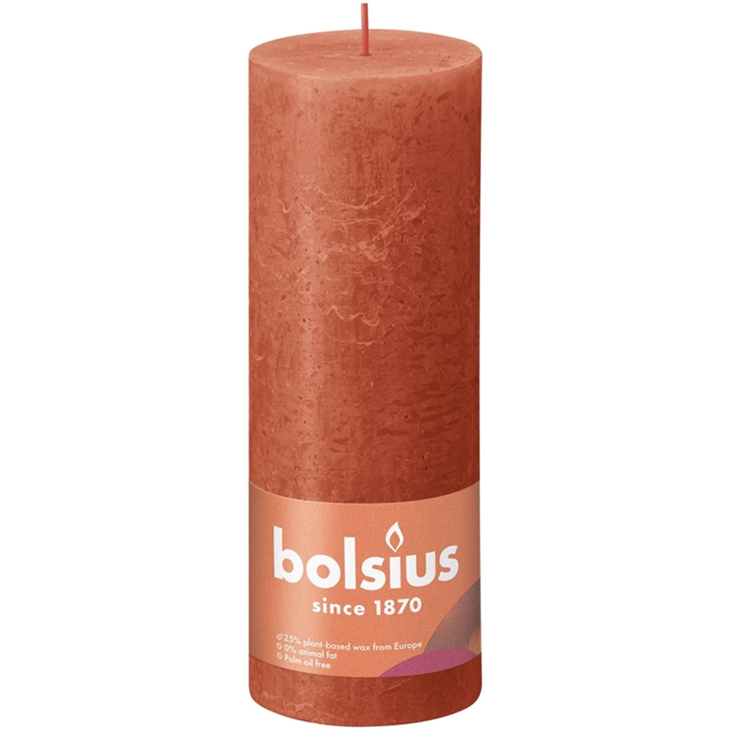 Bolsius Stub Vela rústica 19 x 6.8 cm naranja terrenal