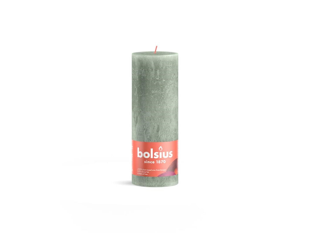 Bolsius Stub Candle Rustic 19 x 6,8 cm Verde chiaro