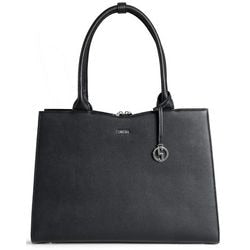 Borsa porta computer da donna socha linea dritta nera