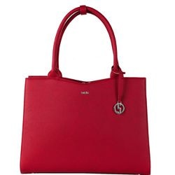 Borsa per laptop da donna Socha rosso ciliegia midi
