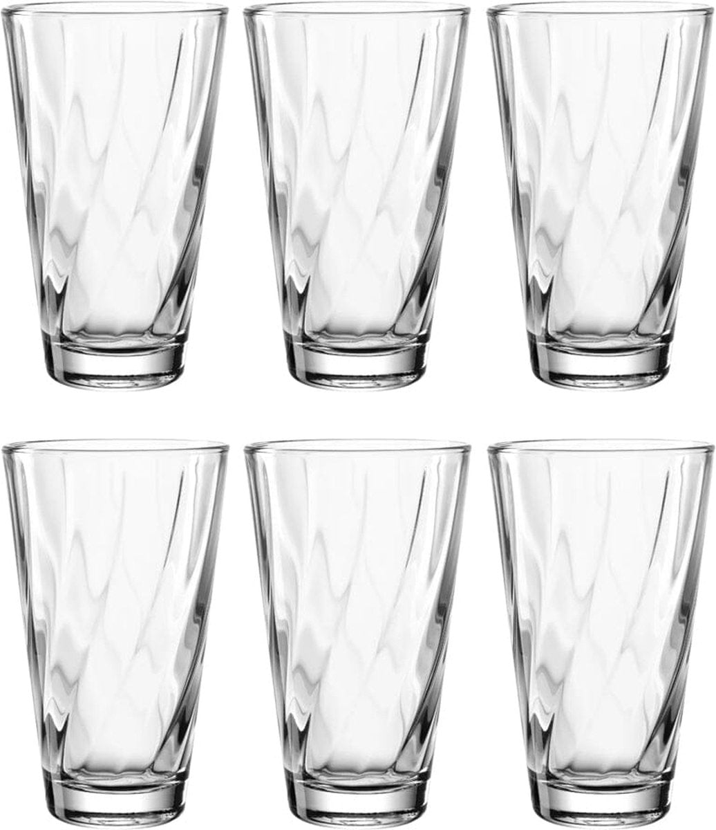Vaso largo Leonardo 300ml twist - set 6