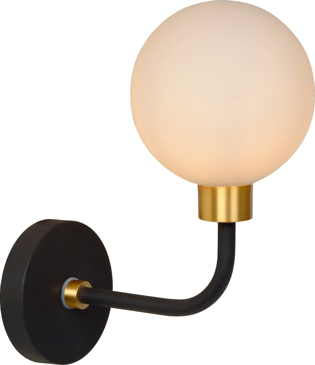 Lucide berend - lampada da parete per bagno - 1xg9 - ip44 - nero