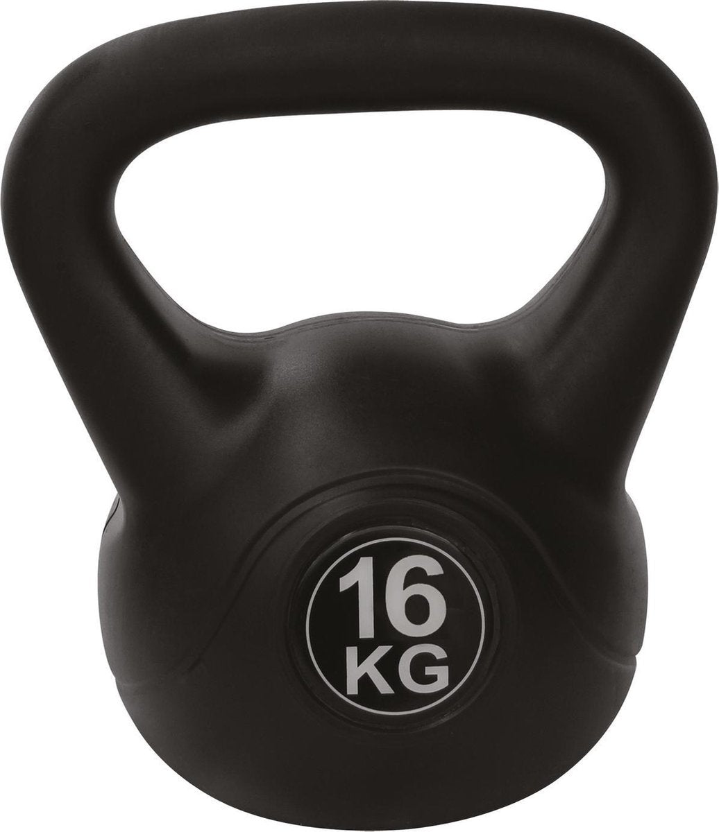Campana rusa Tunturi de PVC - pesa rusa - 16 kg - incl. aplicación de fitness gratuita