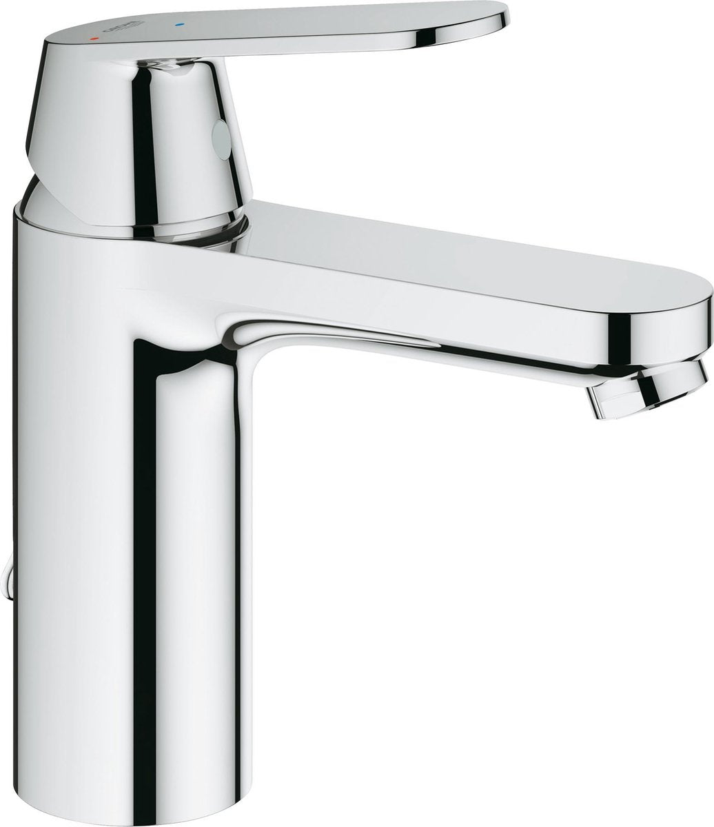 Grohe eurosmart cosmopolitan wastafelkraan - medium uitloop - met trekwaste - chroom - waterbesparend