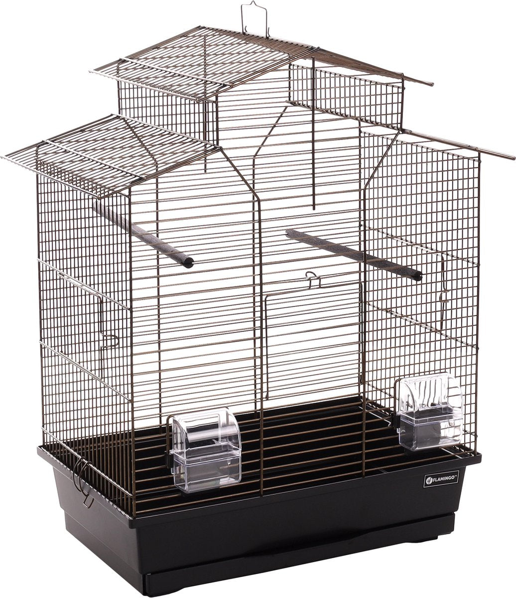 Gabbia per parrocchetti fenicottero numfor 1 bronzo nero