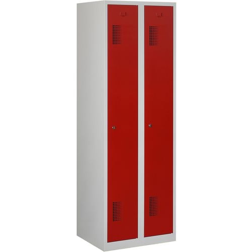 Armadio NH 180-2.2 grigio, rosso 600 x 500 x 1.800 mm