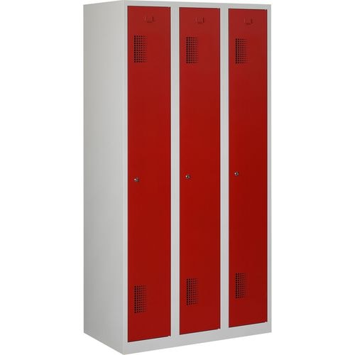 Armario nh 180-3.3 gris, rojo 900 x 500 x 1.800 mm