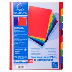 Pestañas exacompta 86003e a4 maxi polipropileno