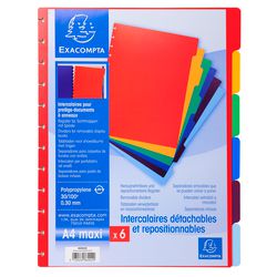 Pestañas exacompta 86002e a4 maxi polipropileno