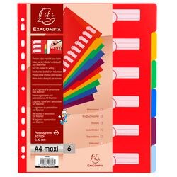Pestañas exacompta 4806e a4 maxi polipropileno