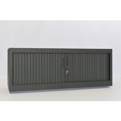 Armadio con ante a rulli chs451209 nero 120 x 45 x 45 cm