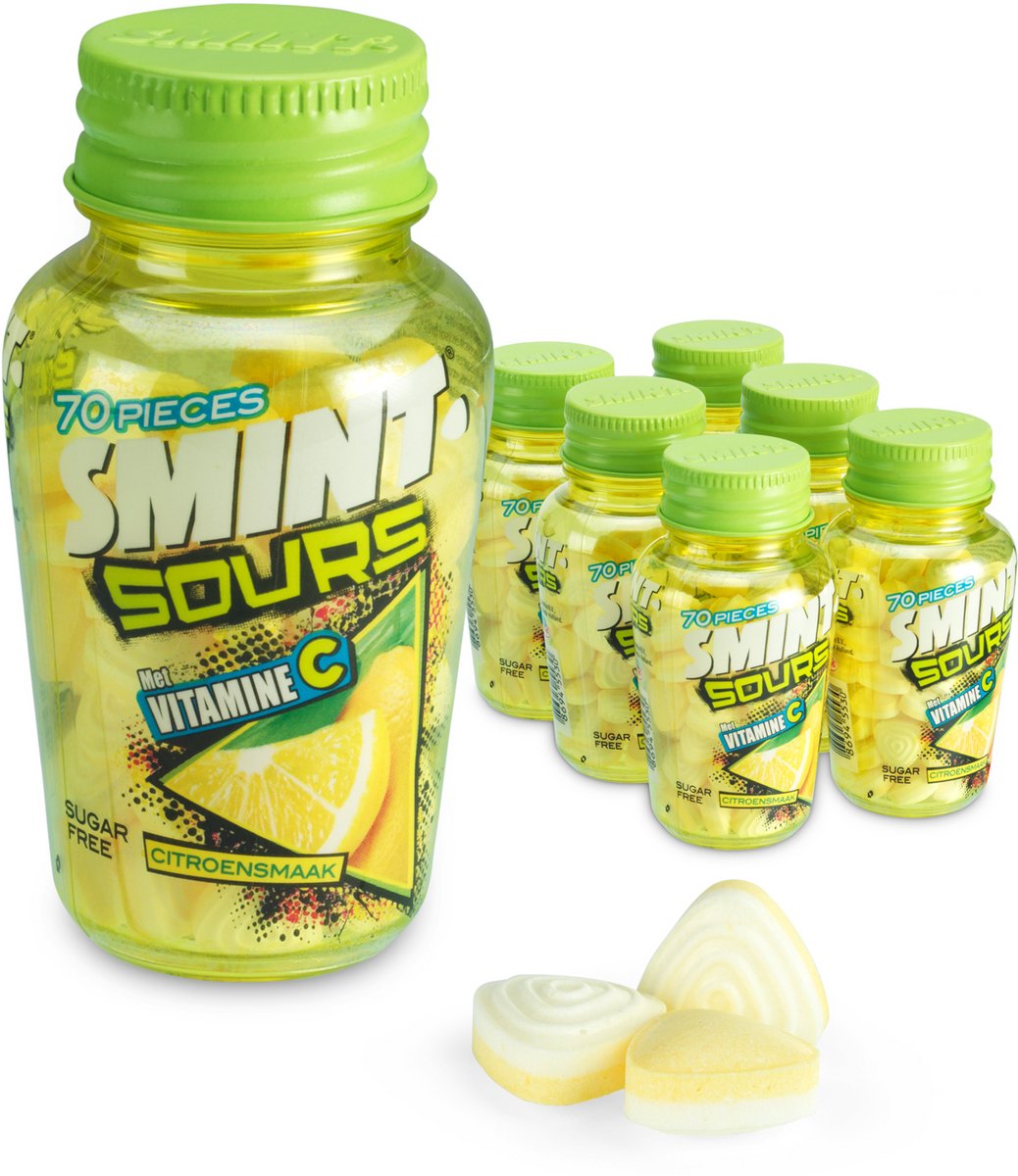 Pentola al limone Smint Sours (6x 70 pezzi)