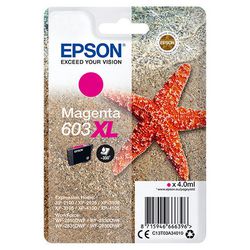 Cartucho de tinta epson 603xl original c13t03a34010 magenta