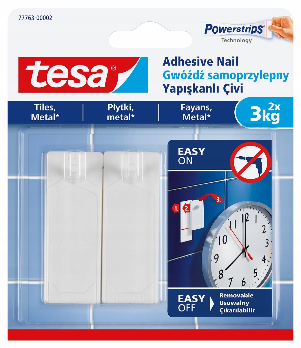 Tesa - clavo autoadhesivo - para azulejos - capacidad de carga 3kg