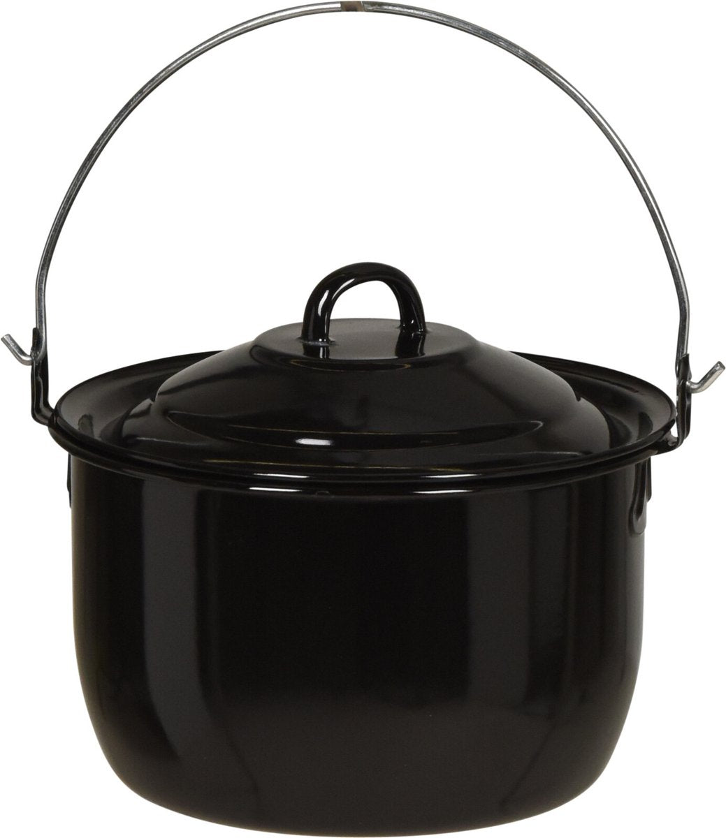 Padella Ambience smaltata con coperchio per BBQ ø 20 cm 3,3 litri nero