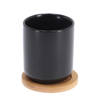 Bredemeijer Theemok Umea 200ml Black and Coaster Set 2
