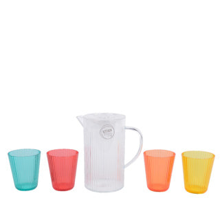 Brocca in plastica con tazze | 2 pezzi