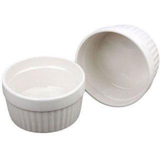 Disparos para hornear porcelana blanca 2 piezas 200 ml