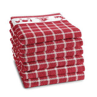 DDDDD cucina in tessuto olandese 50 x 55 rosso