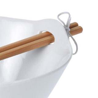 Tazón con palillos porcelana