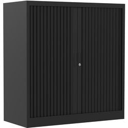 Armadio con ante a rulli chs105100 nero 100 x 45 x 105 cm