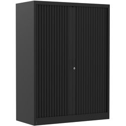 Armadio con ante a rulli chs135100 nero 100 x 45 x 135 cm