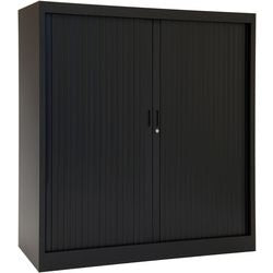 Armadio con ante a rulli chs135120 nero 120 x 45 x 135 cm