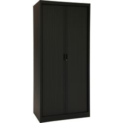 Armadio con ante a rulli chs195100 nero 195 x 100 x 45 cm