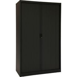 Armadio con ante a rulli chs195120 nero 120 x 66 x 195 cm