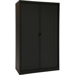 Armadio con ante a rulli chs195120 nero 120 x 45 x 195 cm